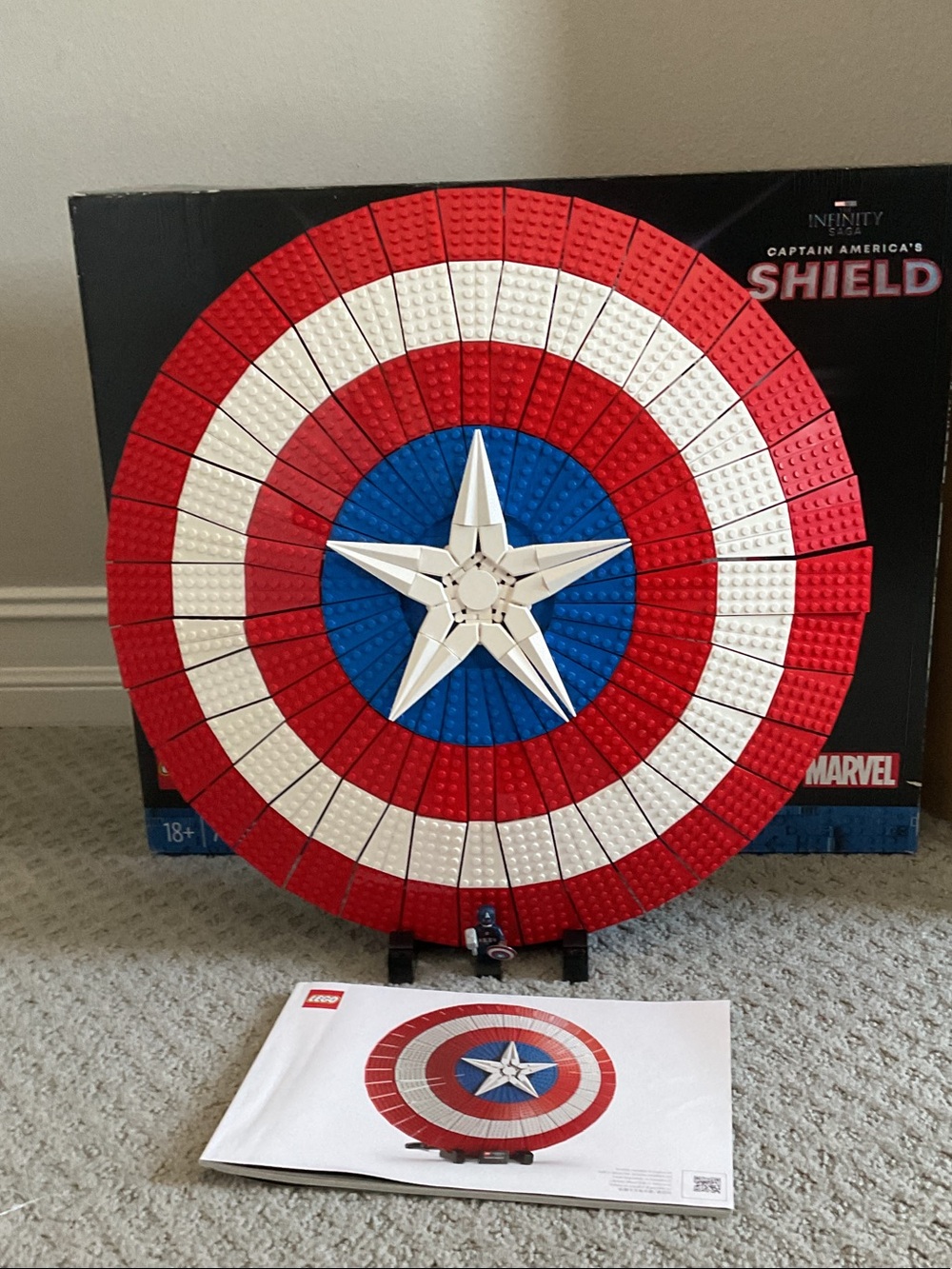 Lego Red White Blue Captain America Shield